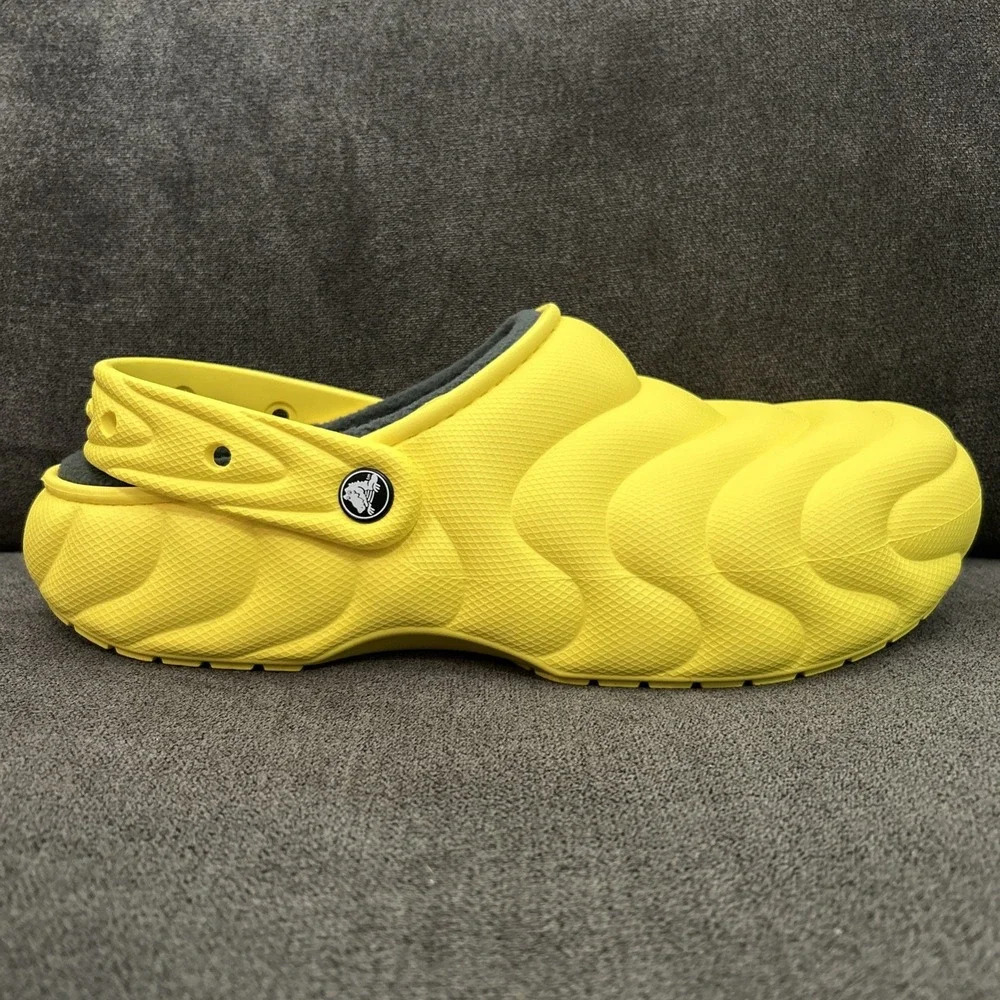 Crocs Classic Lined Overpuff Clog Men 11 Cyber Yellow Slip On Comfort 210059-77J